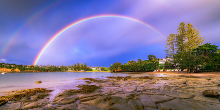 Rainbow over Torbay, Auckland