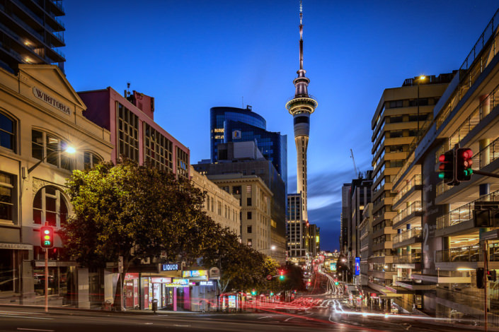 Sky Tower from Albert Park, Auckland